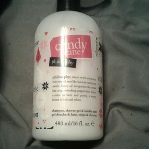 New Philosophy candy cane shower gel, shampoo